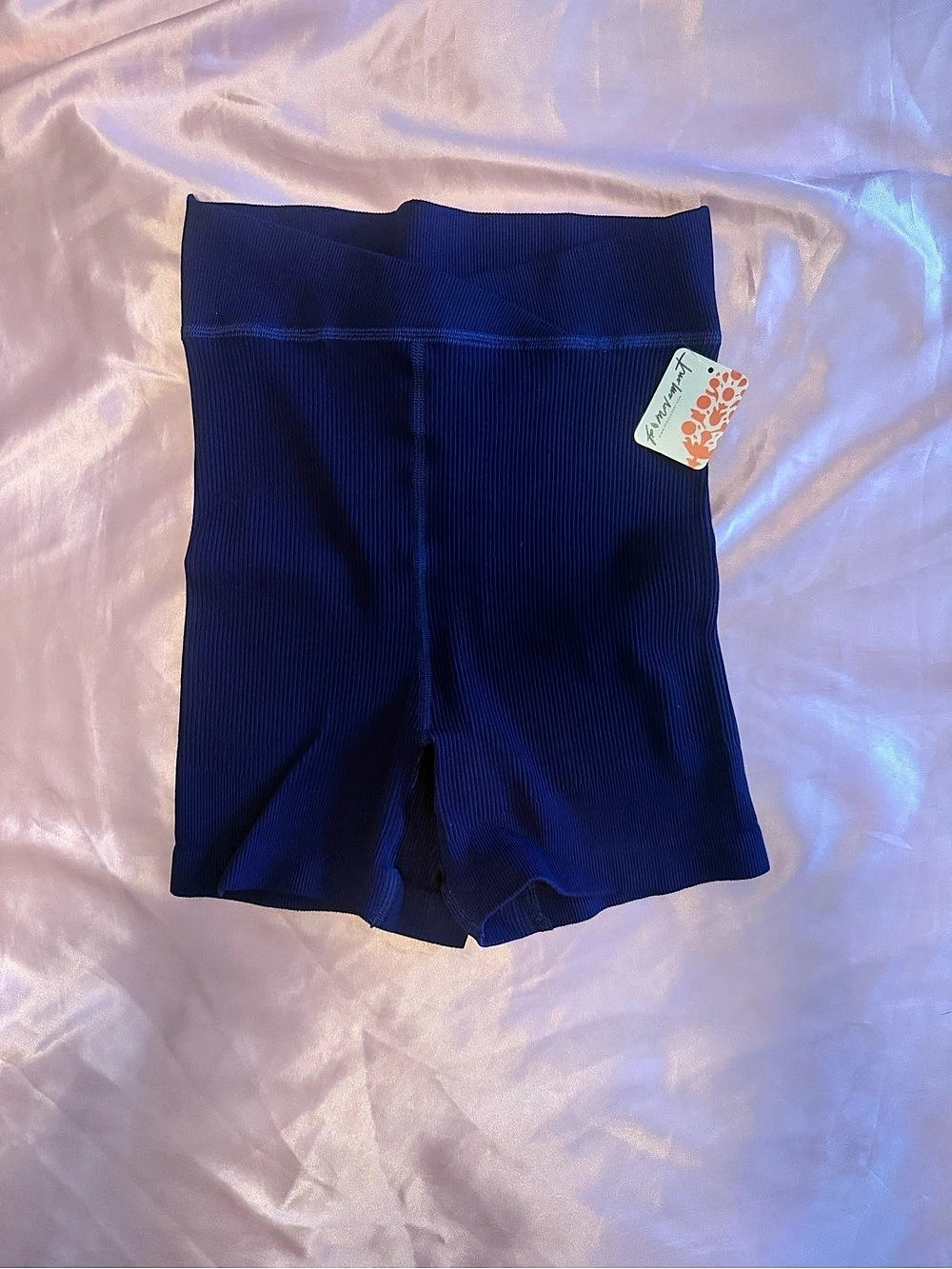 Free People Movement Free Throw Ribbed Shorts in Outerspace NWT
